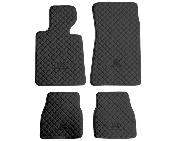 Custom-made Car Floor Mats Front & Rear BMW Série 3 - E30 Convertible (1985-1993) - Lined Velor Carpet - Foto 2
