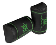 VIP Car Interior Smooth Set Black With Green Stitch Pillows