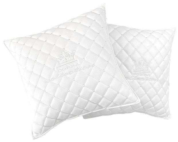 VIP Car Interior Set White With White Diamond Stitch Pillows