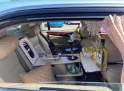 VIP Car Interior Set Tan With Cream Diamond Stitch Pillows