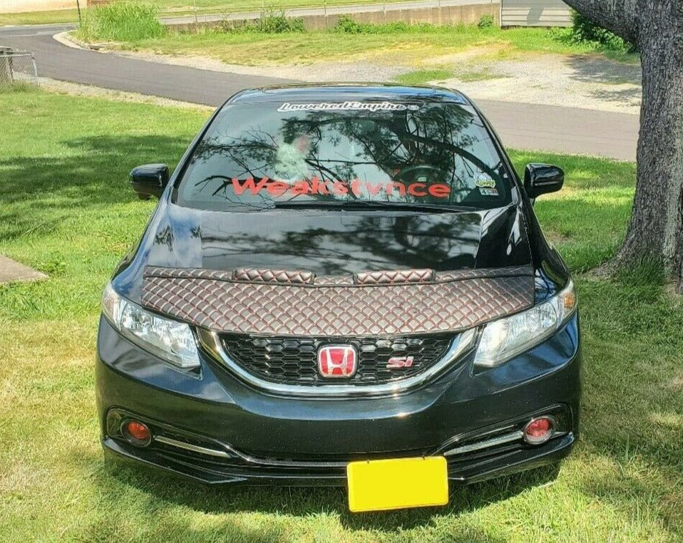 Auto-Bra Bonnet Bra For Honda Civic 8 (2006-2012) – Black With Embroidered Type R Logo