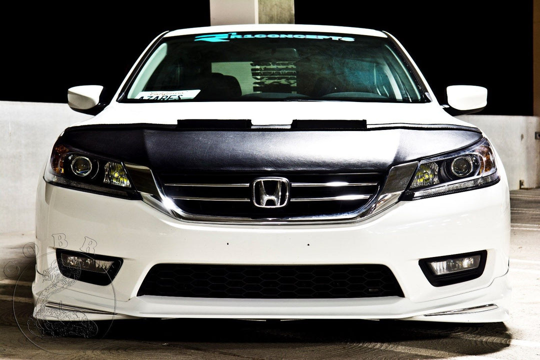 LeBra Front End Mask Bra For Honda Accord 2-Door Coupe 2013 2014 2015 - Black Leather Grain Vinyl