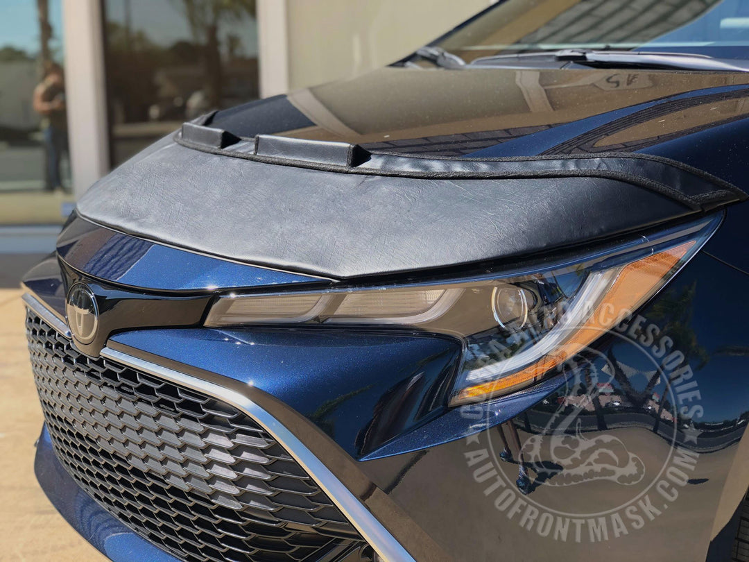 thumbnail image 2 of LeBra Hood Protector Mini Mask – Fits Toyota Corolla Sedan & Hatchback 2019-2025, Black Vinyl 2 of 4